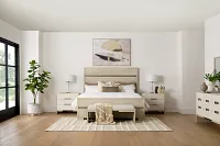 Miramar Light Tone Panel Bed
