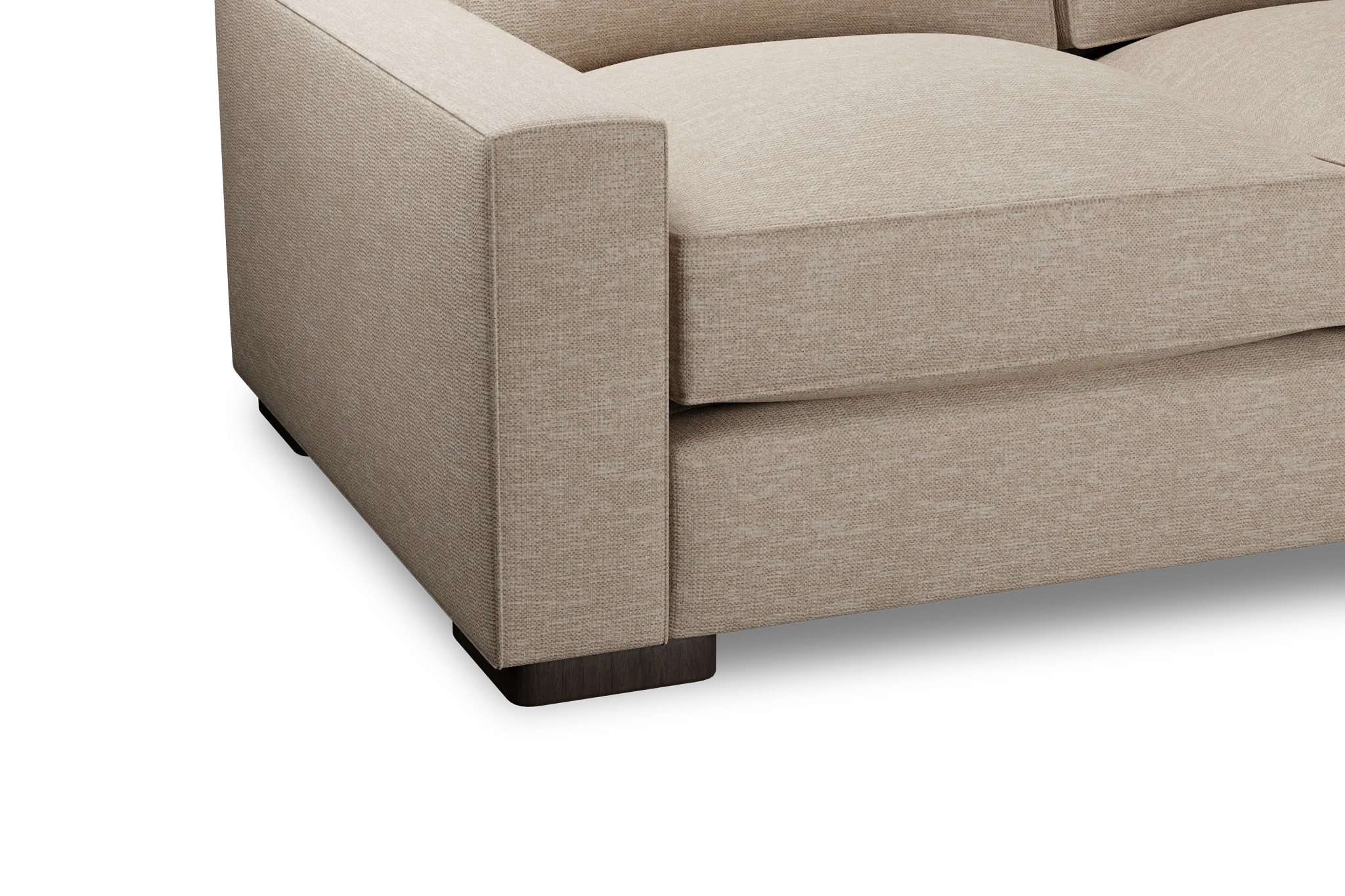 Edgewater Victory Taupe Small Two-arm Sectional
