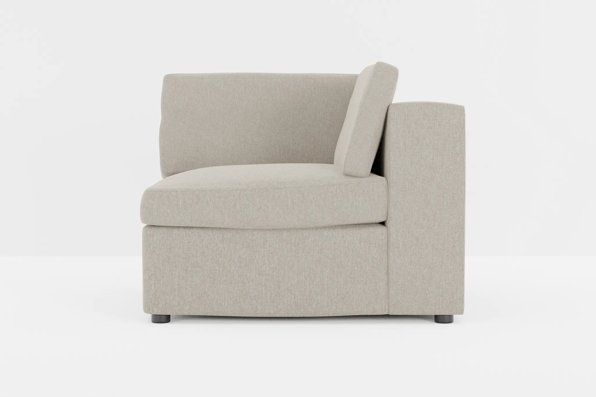 Destin Elevation Khaki Fabric Corner Chair