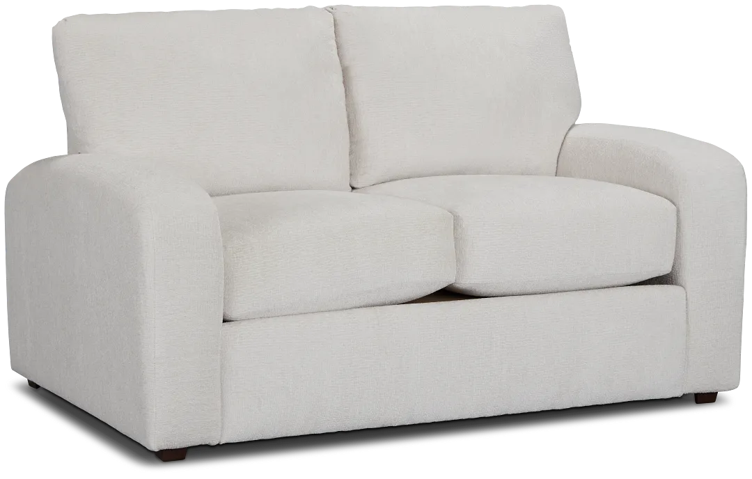 Colby White Micro Loveseat