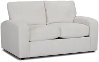 Colby White Micro Loveseat