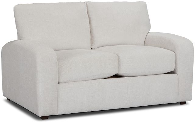 Colby White Micro Loveseat