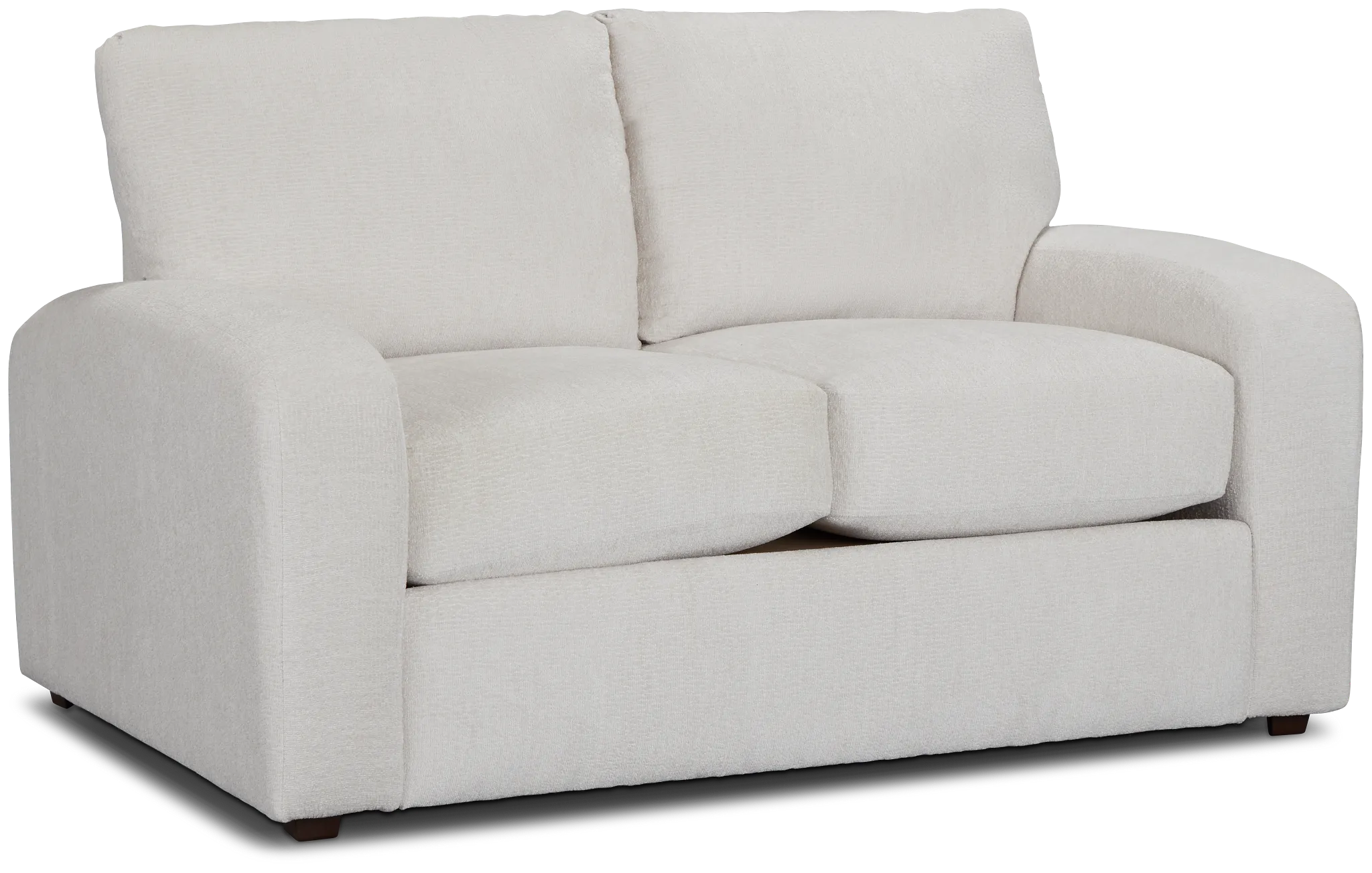 Colby White Micro Loveseat