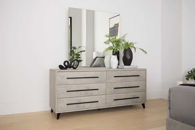 Pomona Gray Dresser & Mirror