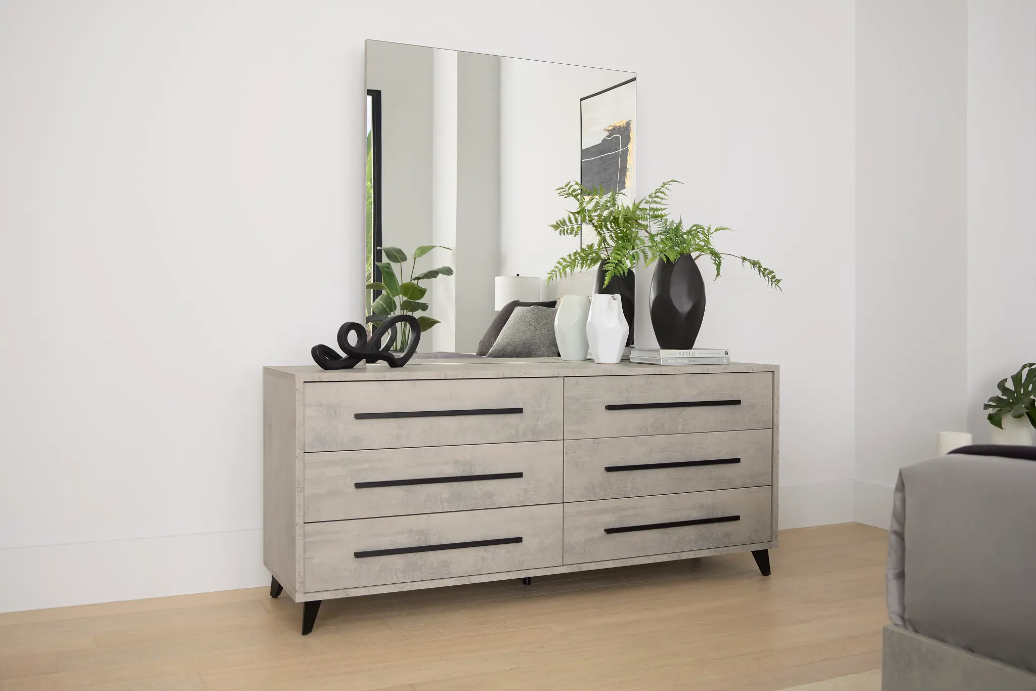 Pomona Gray Dresser & Mirror Pomona Gray Dresser & Mirror