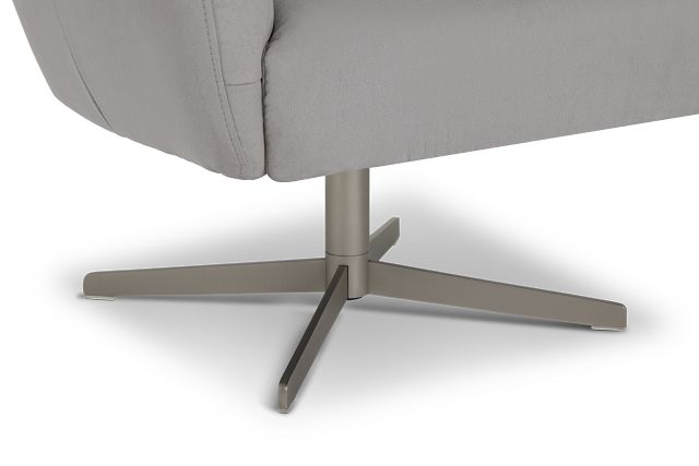 Wynn Light Gray Micro Swivel Accent Chair