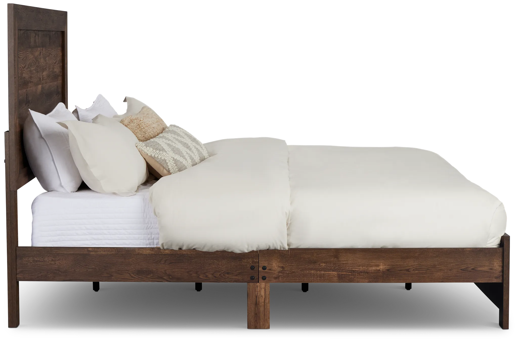 Ollie Dark Tone Panel Bed