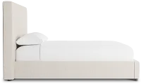 Grayton Revenue Beige 54" Upholstered Platform Bed