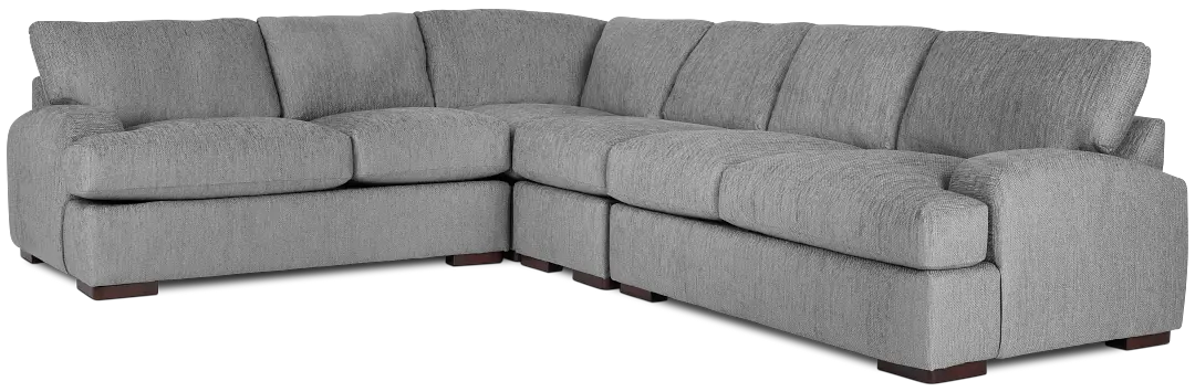 Alpha Light Gray Fabric Medium Two-arm Sectional Alpha Light Gray Fabric Medium Two-arm Sectional