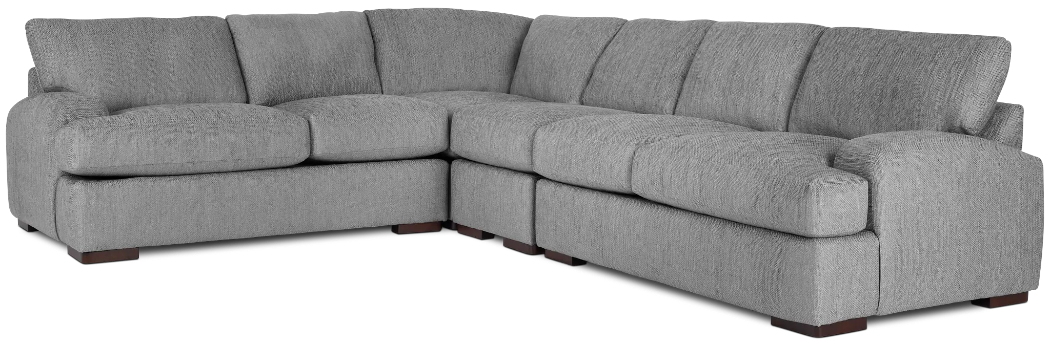 Alpha Light Gray Fabric Medium Two-arm Sectional Alpha Light Gray Fabric Medium Two-arm Sectional