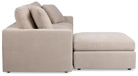 Breeze Taupe Fabric 4-piece Bumper Sectional
