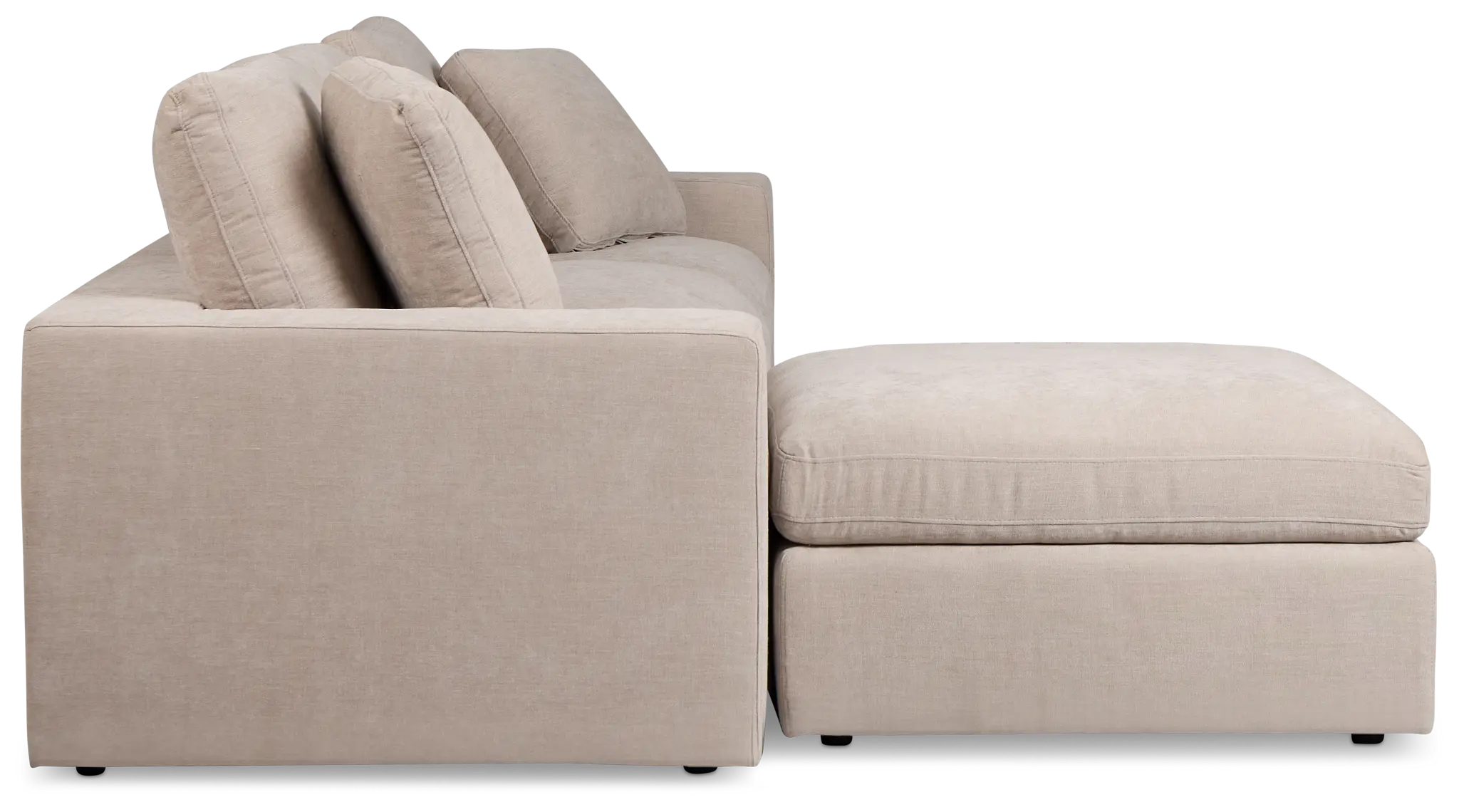 Breeze Taupe Fabric 4-piece Bumper Sectional Breeze Taupe Fabric 4-piece Bumper Sectional