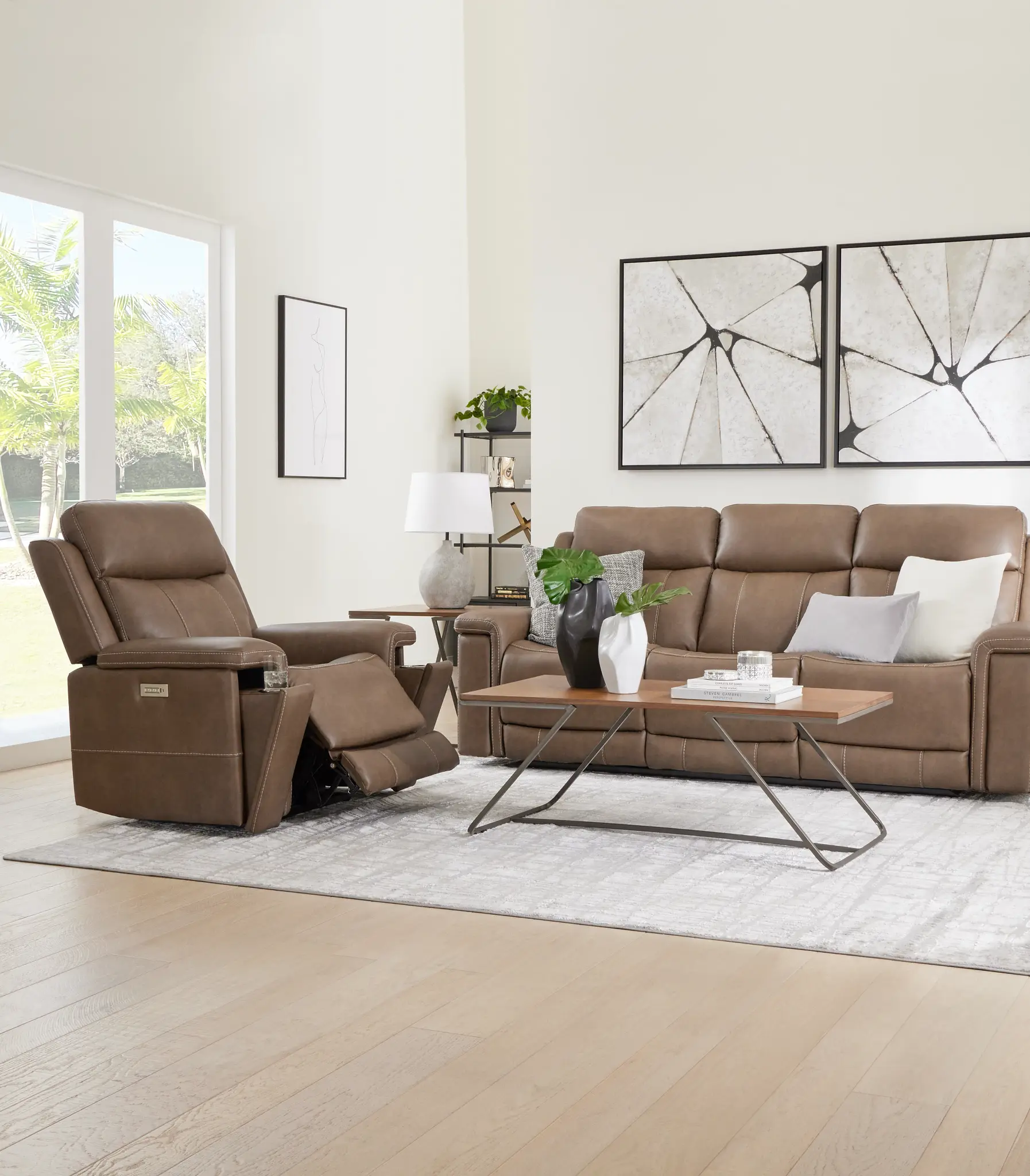 Jayden Brown Micro Power Reclining Sofa Jayden Brown Micro Power Reclining Sofa