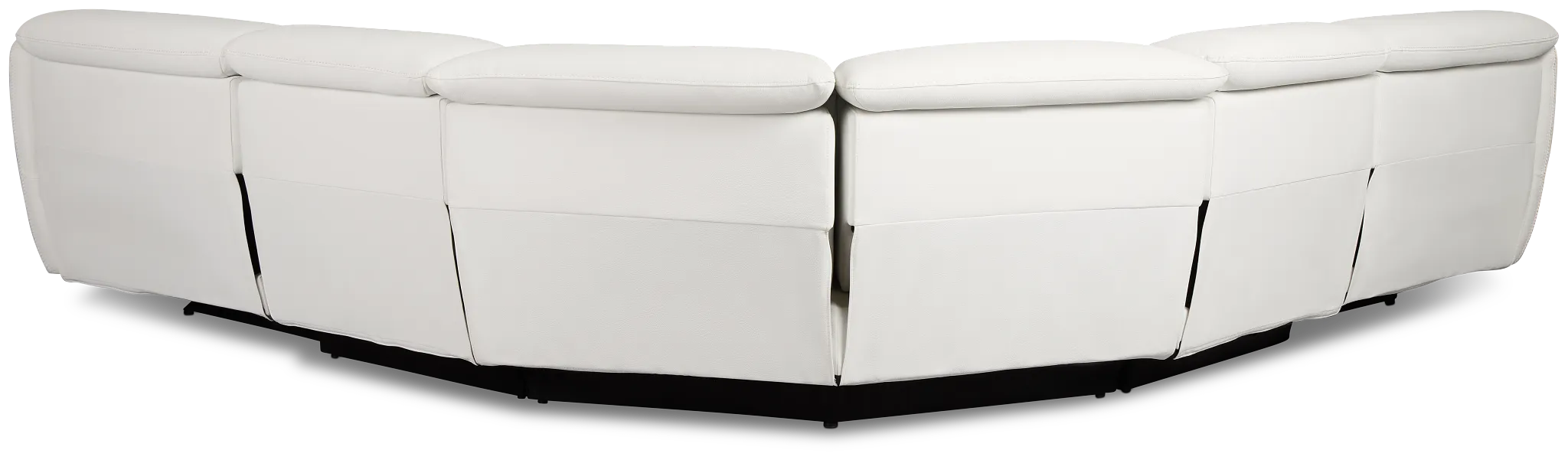 Jett White Micro Small Two-arm Power Reclining Sectional