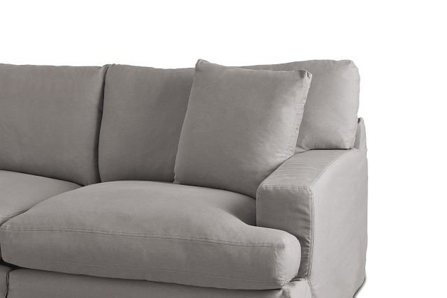 Delilah Gray Fabric Small Two-arm Sectional (7)