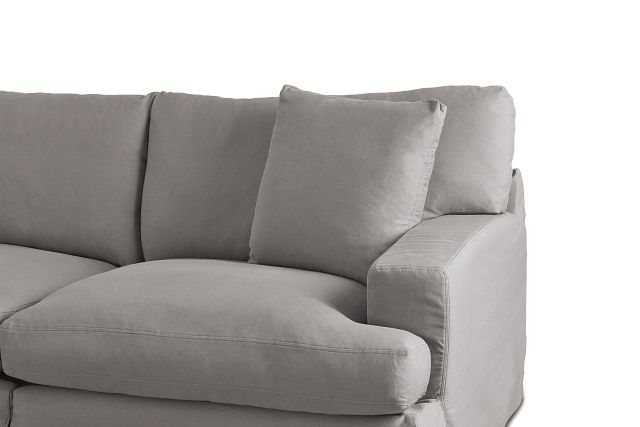 Delilah Gray Fabric Small Two-arm Sectional