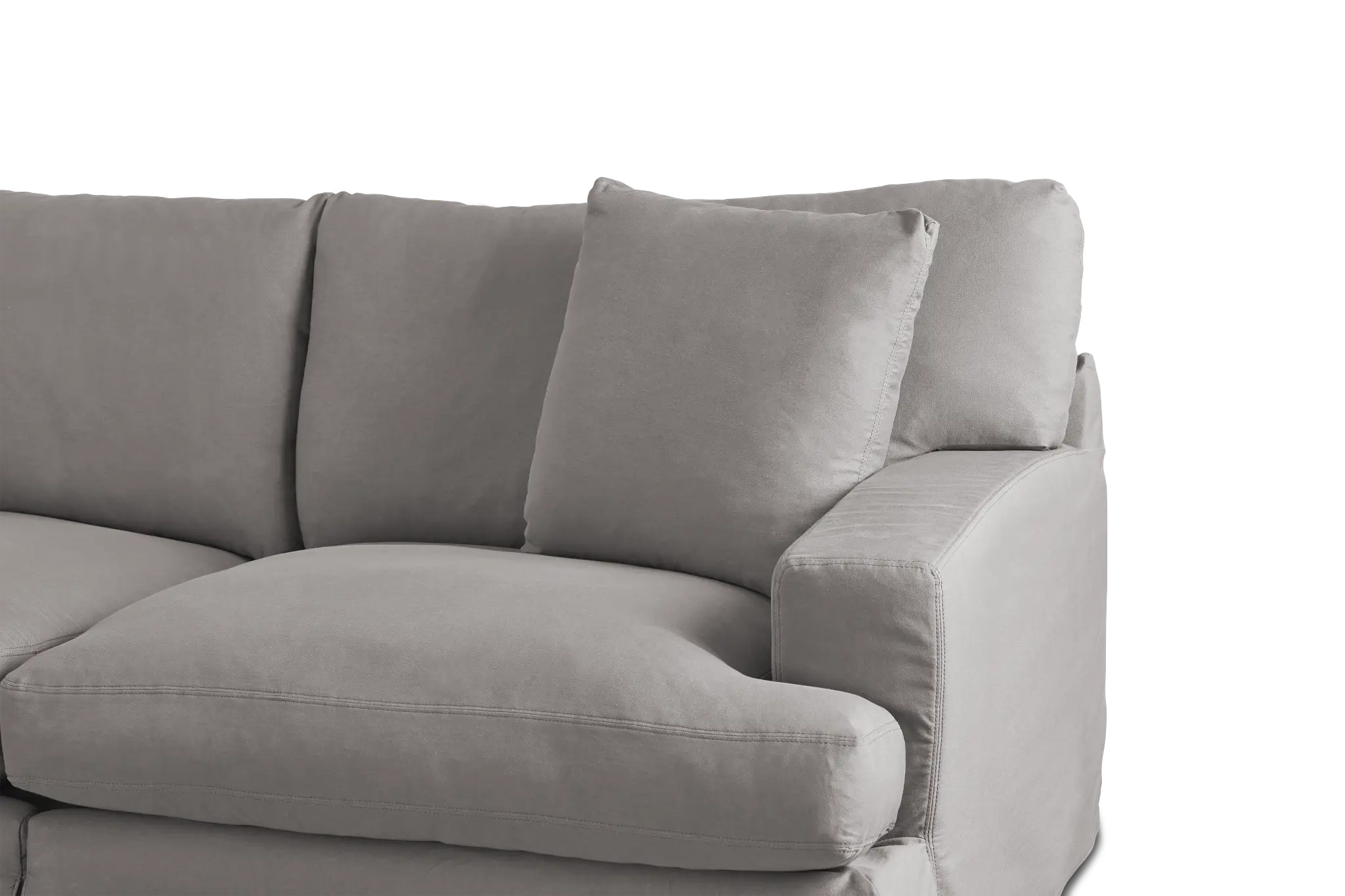 Delilah Gray Fabric Small Two-arm Sectional Delilah Gray Fabric Small Two-arm Sectional