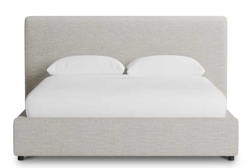 Grayton Maguire Pewter 44" Upholstered Platform Bed