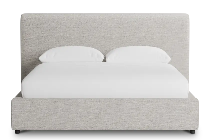 Grayton Maguire Pewter 44" Upholstered Platform Bed Grayton Maguire Pewter 44" Upholstered Platform Bed