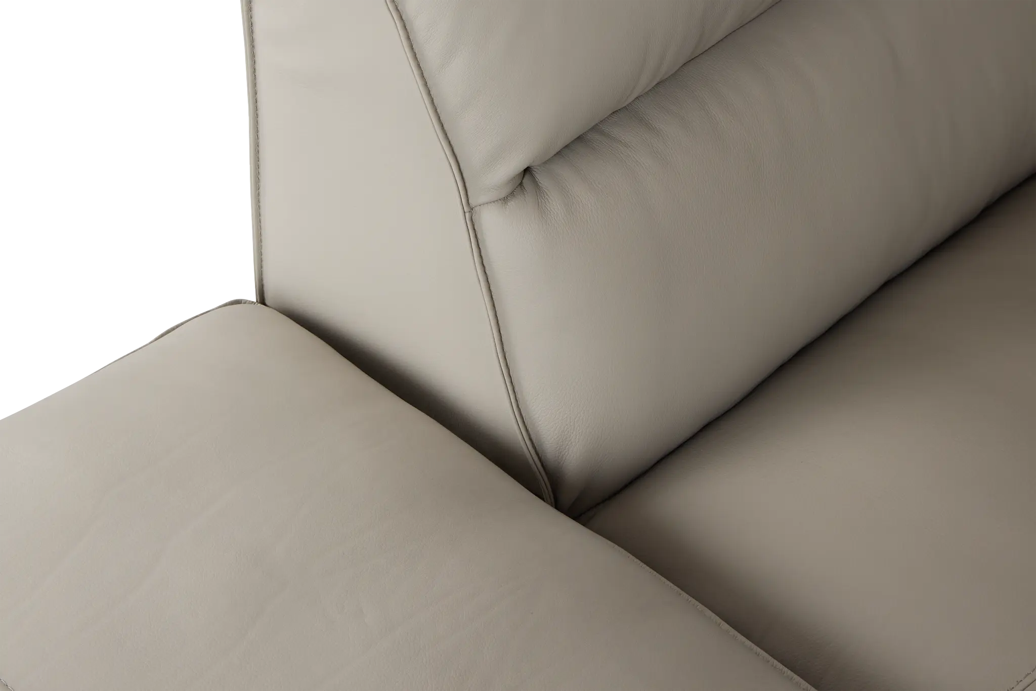 Blanca Gray Leather 4-piece Bumper Sectional Blanca Gray Leather 4-piece Bumper Sectional