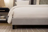 Lucy Light Gray Uph Platform Bed