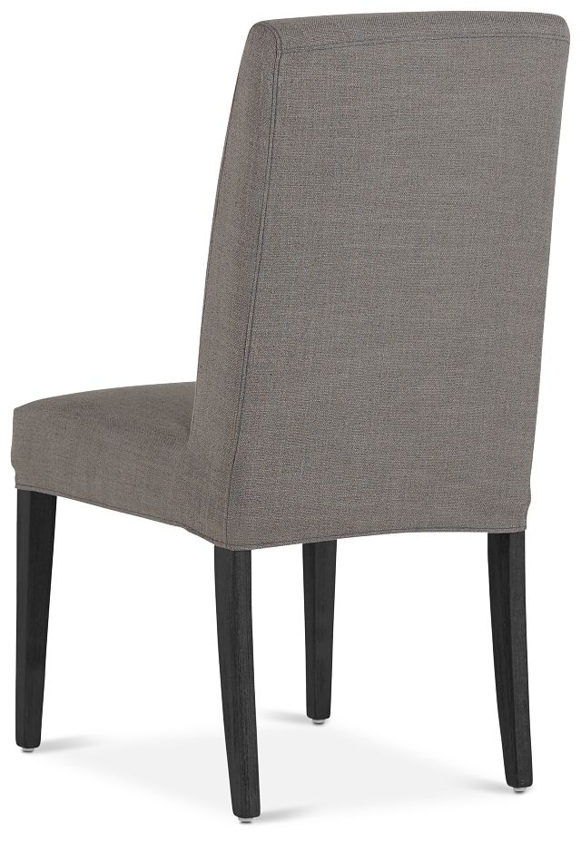 Harbor Dark Gray Short Slipcover Chair With Dark-tone Leg