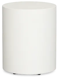 Tai White In/out Round End Table