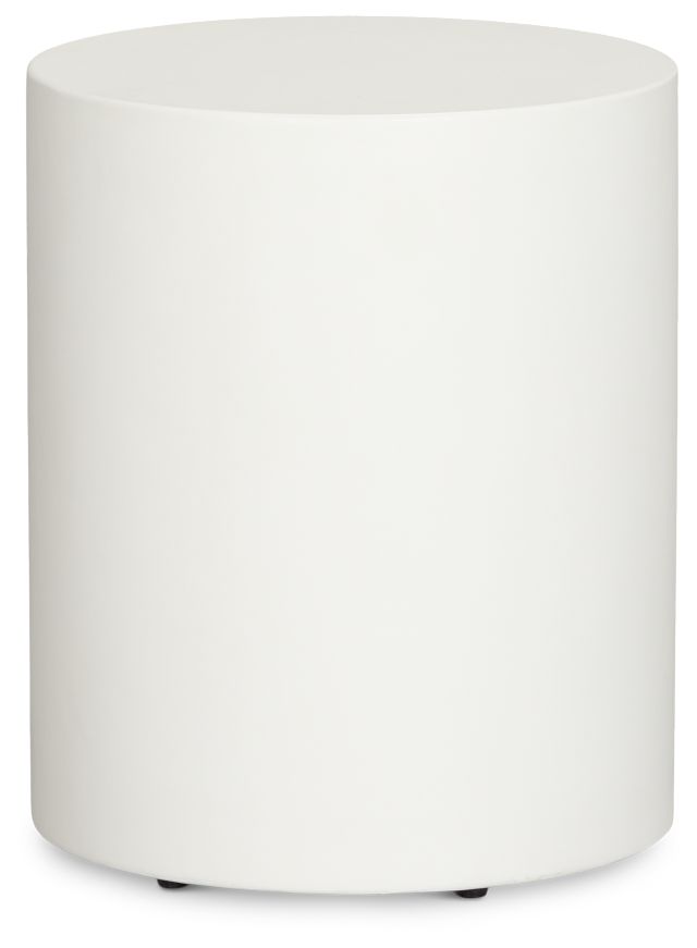 Tai White In/out Round End Table