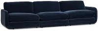 Jules Dark Blue Velvet 3 Piece Modular Sofa