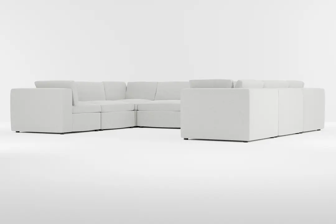 Destin Delray Pewter Fabric 8-piece Modular Sectional Destin Delray Pewter Fabric 8-piece Modular Sectional