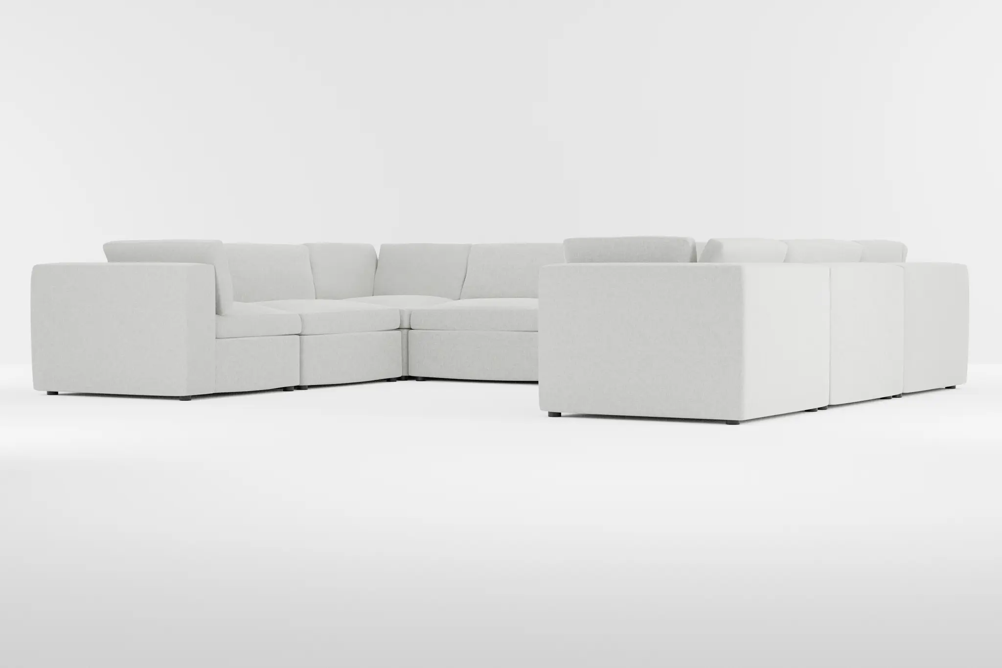 Destin Delray Pewter Fabric 8-piece Modular Sectional Destin Delray Pewter Fabric 8-piece Modular Sectional