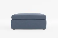 Destin Maguire Blue Fabric Cocktail Ottoman