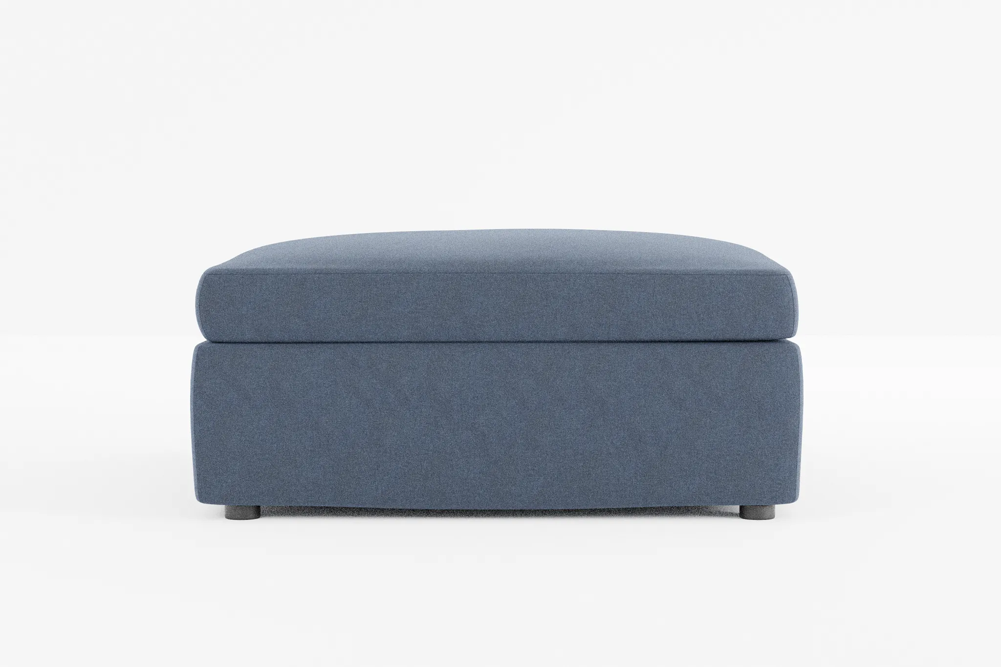 Destin Maguire Blue Fabric Cocktail Ottoman