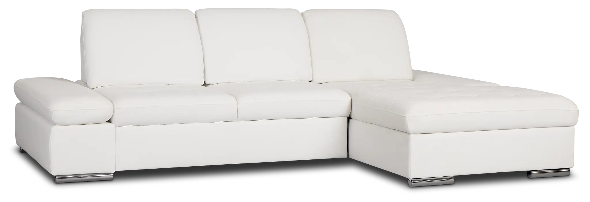 Eden White Micro Right Chaise Sleeper Sectional Eden White Micro Right Chaise Sleeper Sectional