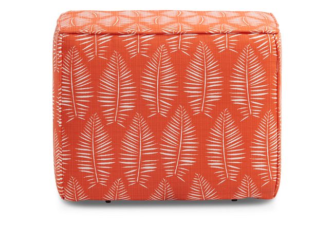 Breeze Orange Fabric Indoor/outdoor Accent Ottoman