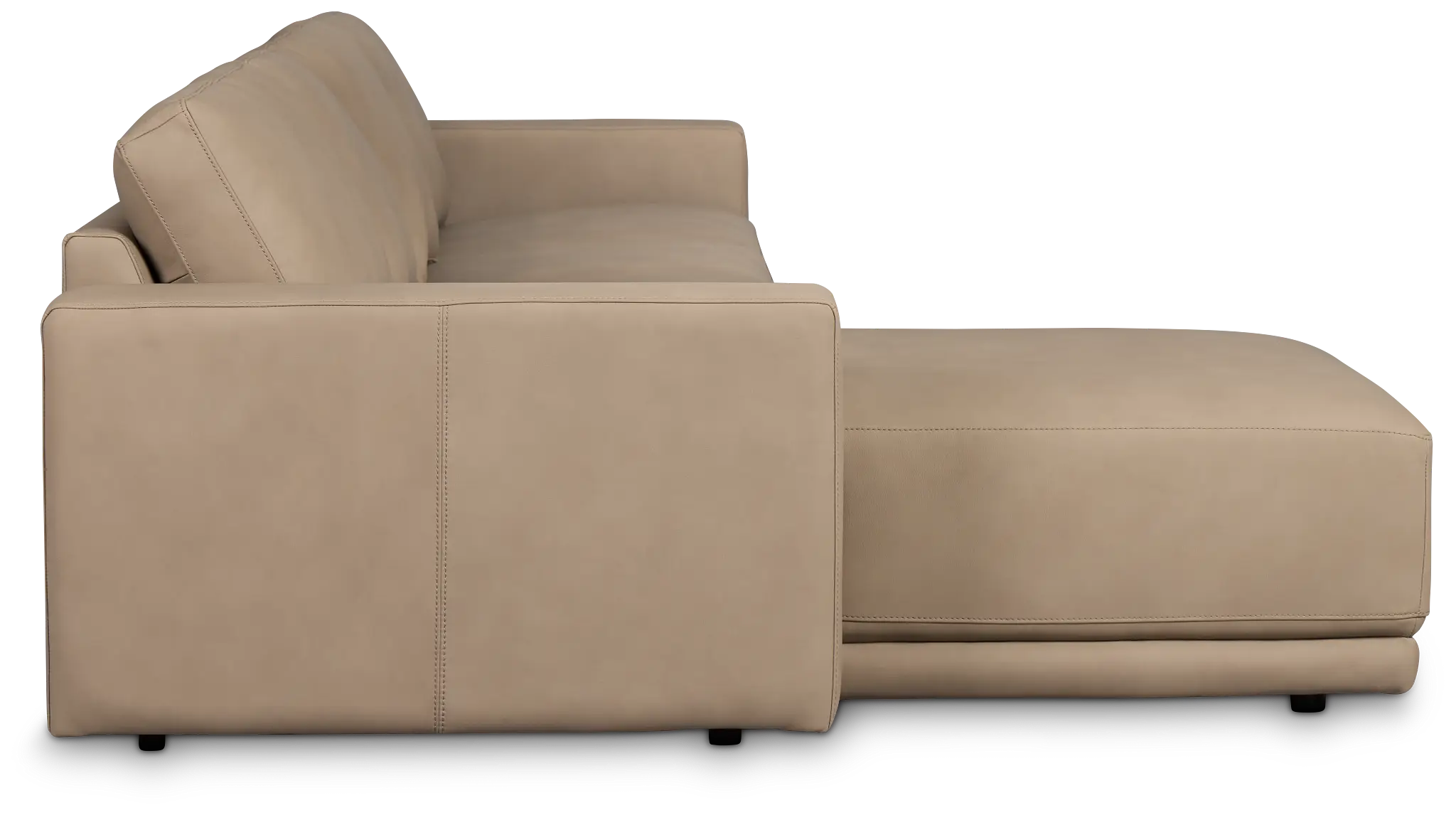 Kellan Taupe Leather Small Left Chaise Sectional Kellan Taupe Leather Small Left Chaise Sectional