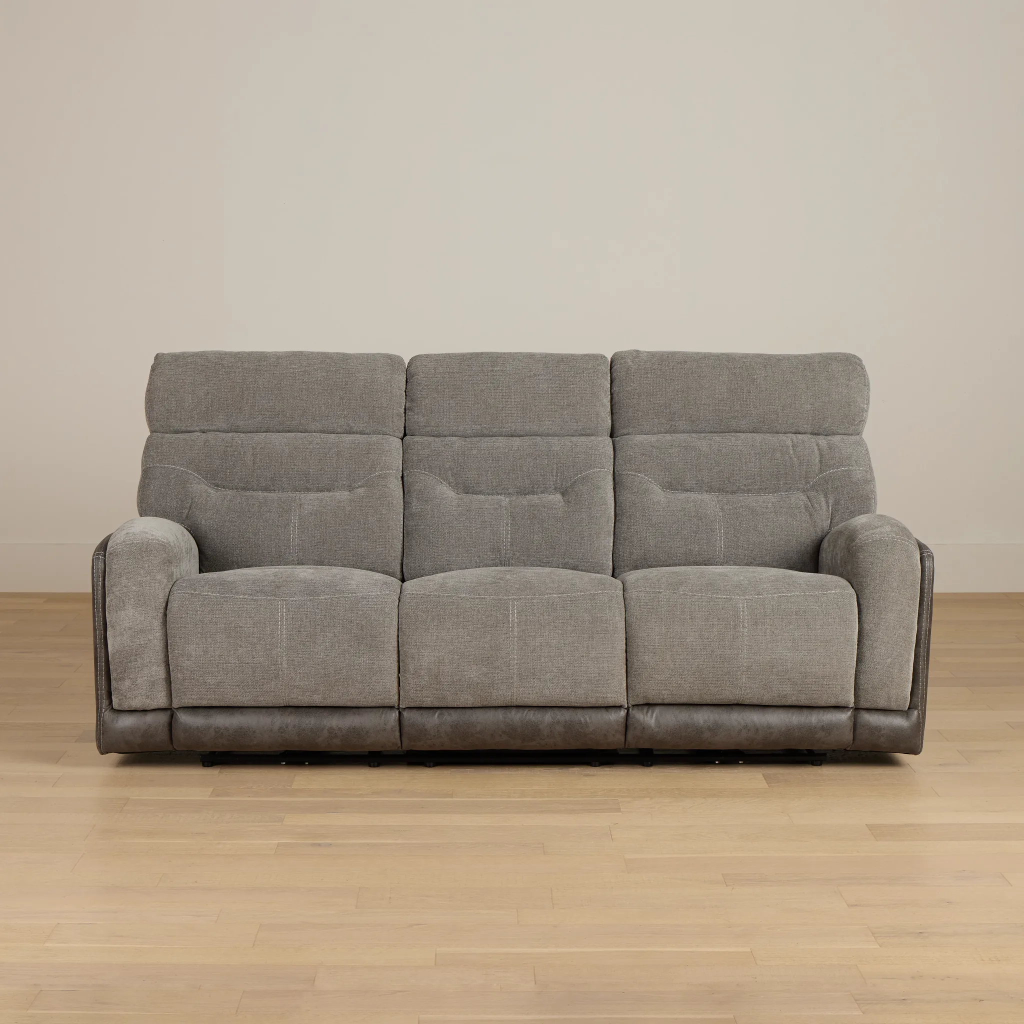 Travis Gray Fabric Power Reclining Sofa