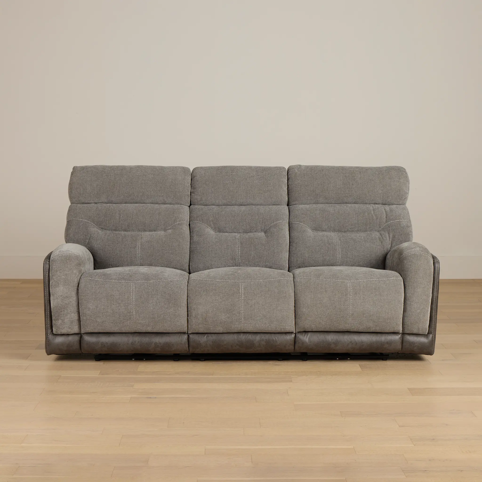 Travis Gray Fabric Power Reclining Sofa Travis Gray Fabric Power Reclining Sofa