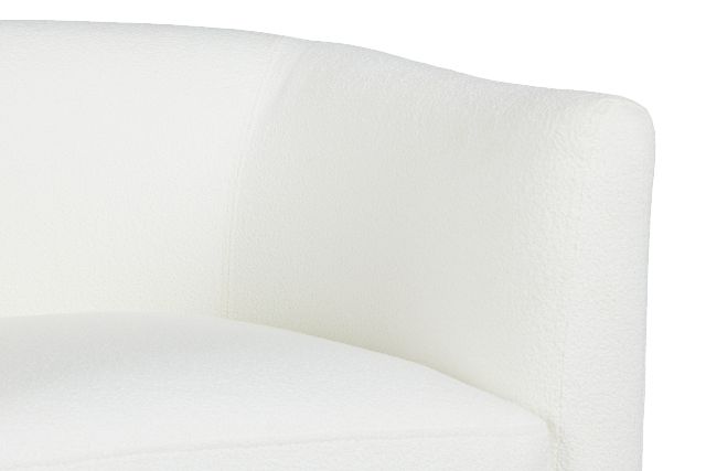 Kalid White Accent Chair