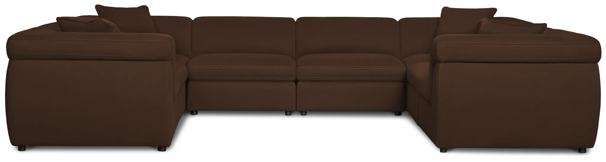 Aria Dark Brown Micro 8-piece Modular Sectional