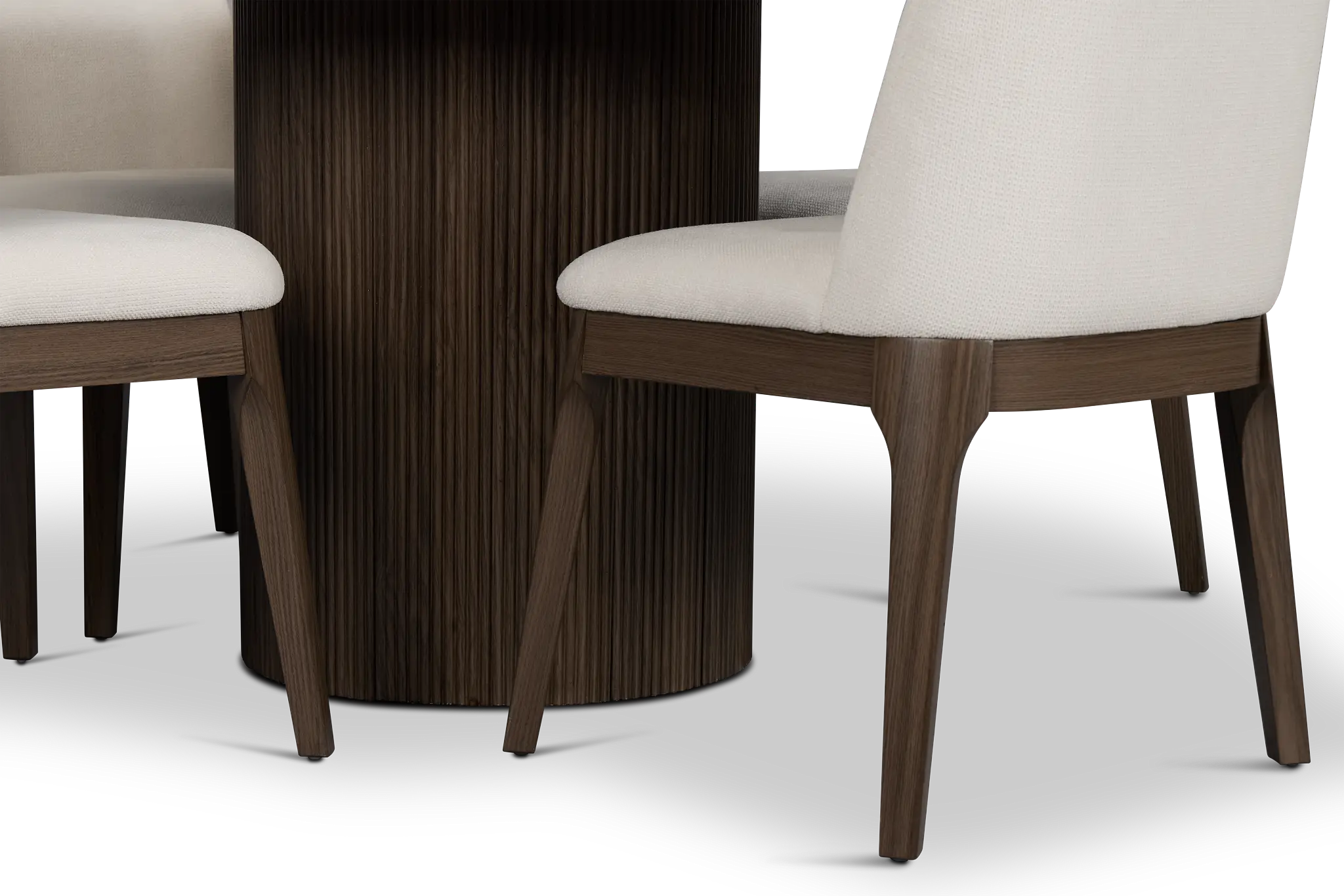 Camden Two-tone Round Table & 4 Upholstered Chairs Camden Two-tone Round Table & 4 Upholstered Chairs