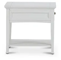 Heron Cove White Rectangular End Table