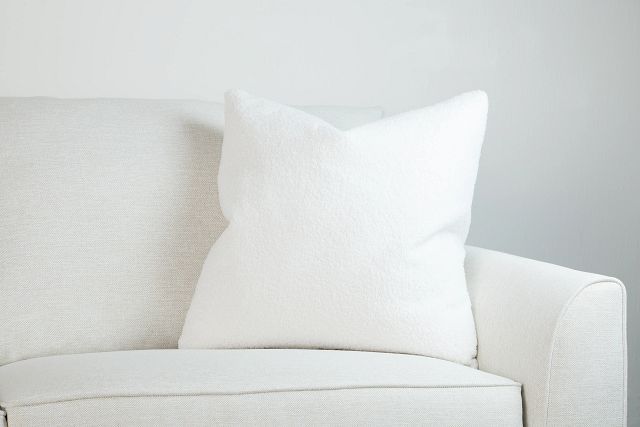 Henley White 22" Accent Pillow