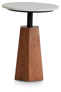 Boone White Accent Table