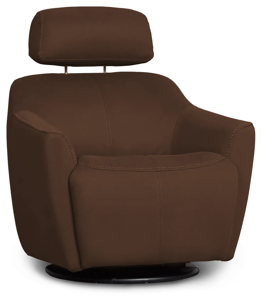 Aria Dark Brown Micro Power Swivel Recliner