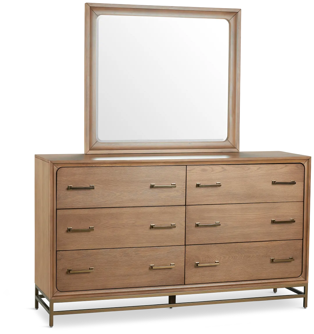 Provo Mid Tone Dresser & Mirror