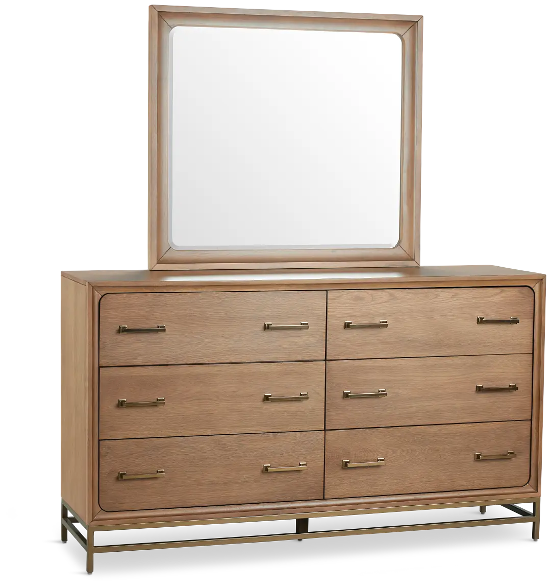 Provo Mid Tone Dresser & Mirror Provo Mid Tone Dresser & Mirror