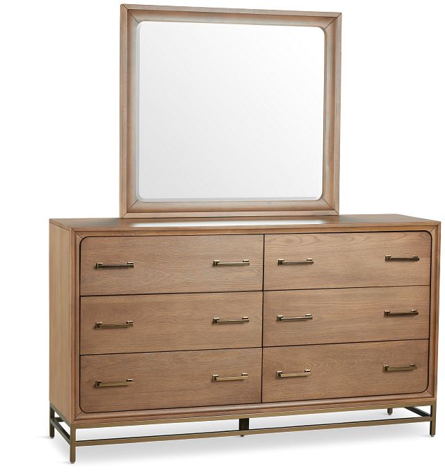 Provo Mid Tone Dresser & Mirror