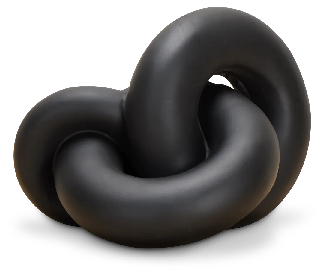 Damla Black Resin Sculpture