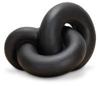 Damla Black Resin Sculpture